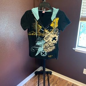 Hooded Black And Baby Blue Pepe Jeans